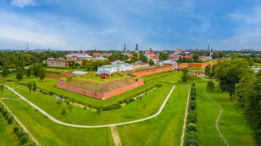 Poland.IMAGE 'deki Zamosc kasabasının panorama manzarası