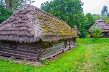 Poland.IMAGE 'deki Lublin Village Açık Hava Müzesi' nde tarihi bir ev.