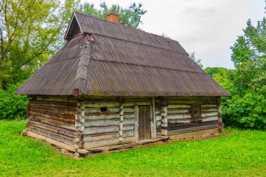 Poland.IMAGE 'deki Lublin Village Açık Hava Müzesi' nde tarihi bir ev.