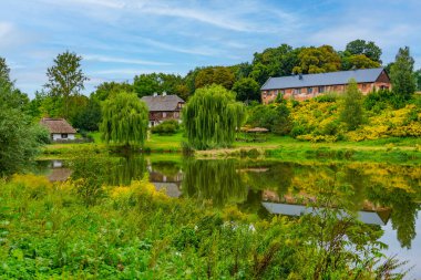 Poland.IMAGE 'deki Lublin Village Açık Hava Müzesi' nde tarihi bir ev.