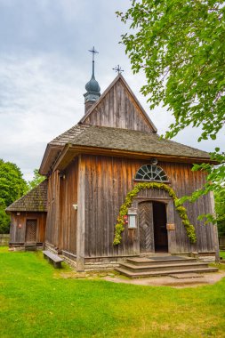 Poland.IMAGE 'deki Lublin Village Açık Hava Müzesi' nde tarihi bir ev.