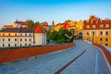 Eski Lublin, Poland.IMAGE 'deki Grodzka kapısı