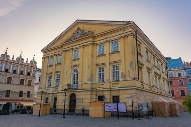 Lublin, Poland.IMAGE 'deki Crown mahkemesinin gündoğumu.
