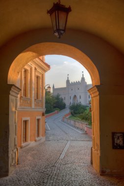 Eski Lublin, Poland.IMAGE 'deki Grodzka kapısı