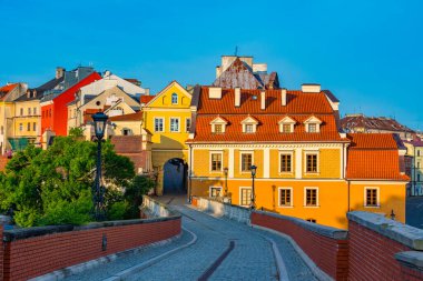 Eski Lublin, Poland.IMAGE 'deki Grodzka kapısı