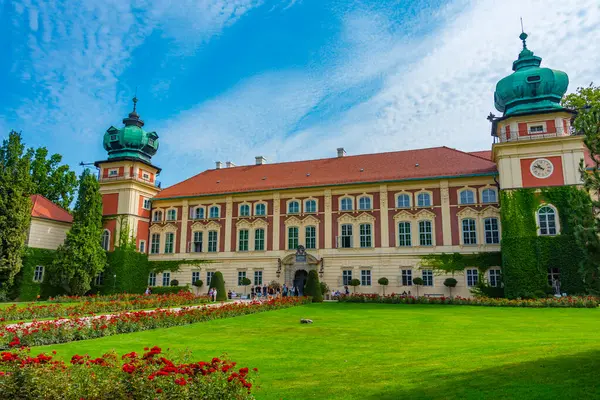 Güneşli bir günde Polonya 'daki Lancut Kalesi.