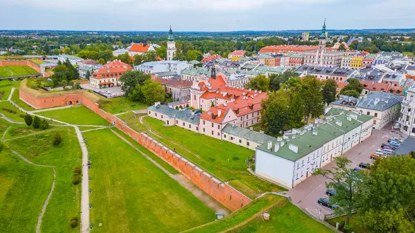 Poland.IMAGE 'deki Zamosc kasabasının panorama manzarası