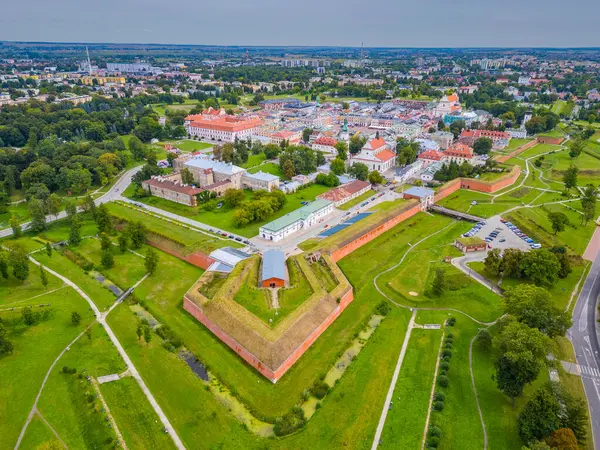 Poland.IMAGE 'deki Zamosc kasabasının panorama manzarası