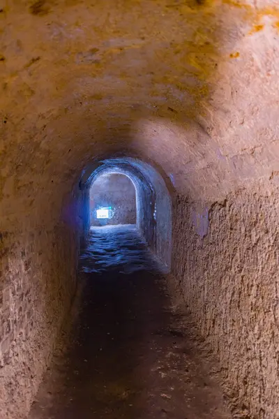 Chelm, Poland.IMAGE 'deki eski tebeşir tünelleri.