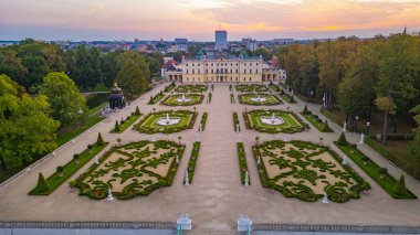 Bialystok, Poland.IMAGE Branicki sarayının gün doğumu manzarası