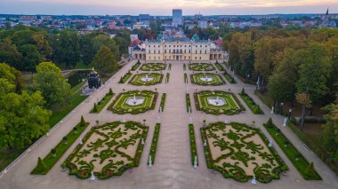 Bialystok, Poland.IMAGE Branicki sarayının gün doğumu manzarası