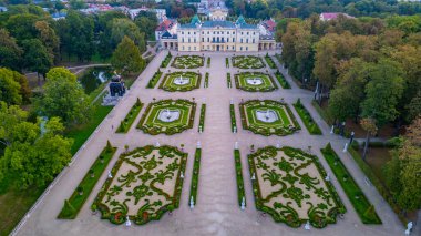 Bialystok, Poland.IMAGE Branicki sarayının gün doğumu manzarası