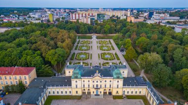 Bialystok, Poland.IMAGE Branicki sarayının gün doğumu manzarası