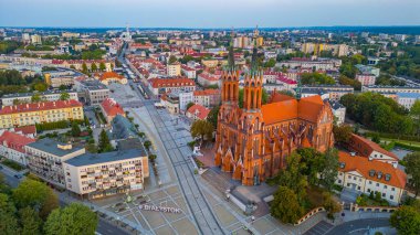 Poland.IMAGE 'deki eski Bialystok kasabasının panorama manzarası