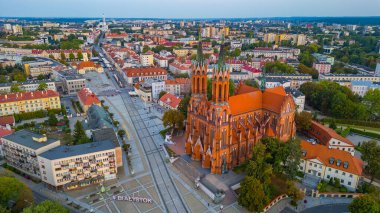Poland.IMAGE 'deki eski Bialystok kasabasının panorama manzarası