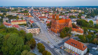 Poland.IMAGE 'deki eski Bialystok kasabasının panorama manzarası