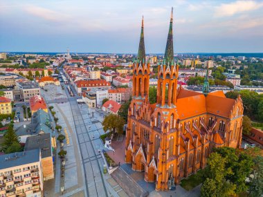 Poland.IMAGE 'deki eski Bialystok kasabasının panorama manzarası