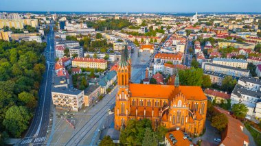 Poland.IMAGE 'deki eski Bialystok kasabasının panorama manzarası