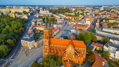 Poland.IMAGE 'deki eski Bialystok kasabasının panorama manzarası