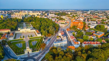 Bialystok, Poland.IMAGE Branicki sarayının gün doğumu manzarası