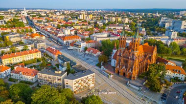 Poland.IMAGE 'deki eski Bialystok kasabasının panorama manzarası