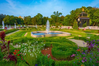 Bialystok, Poland.IMAGE 'daki Branicki Sarayı' nın gündoğumu manzarası