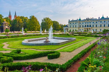 Bialystok, Poland.IMAGE Branicki sarayının gün doğumu manzarası