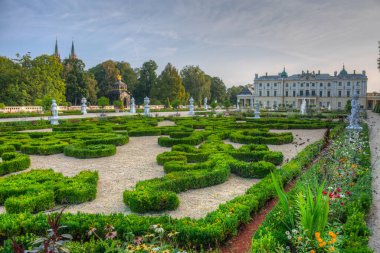 Bialystok, Poland.IMAGE Branicki sarayının gün doğumu manzarası