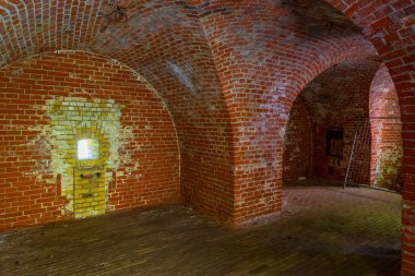 Gizycko, Poland.IMAGE Boyen kalesinde yaz günü