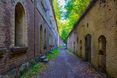 Gizycko, Poland.IMAGE Boyen kalesinde yaz günü