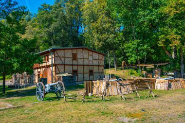 Gizycko, Poland.IMAGE Boyen kalesinde yaz günü