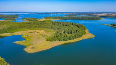 Poland.IMAGE 'deki Masurian göllerinin panorama görüntüsü