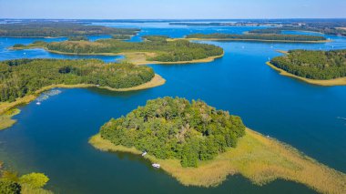 Poland.IMAGE 'deki Masurian göllerinin panorama görüntüsü