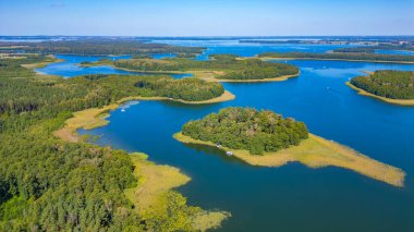 Poland.IMAGE 'deki Masurian göllerinin panorama görüntüsü