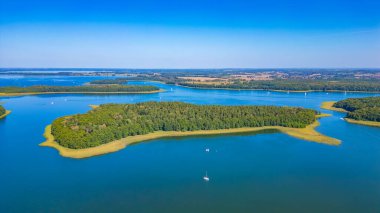 Poland.IMAGE 'deki Masurian göllerinin panorama görüntüsü