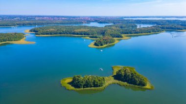 Poland.IMAGE 'deki Masurian göllerinin panorama görüntüsü
