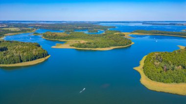 Poland.IMAGE 'deki Masurian göllerinin panorama görüntüsü