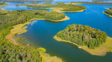 Poland.IMAGE 'deki Masurian göllerinin panorama görüntüsü