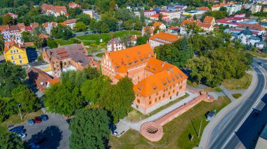 Poland.IMAGE 'deki Ketrzyn kalesinde yaz günü.