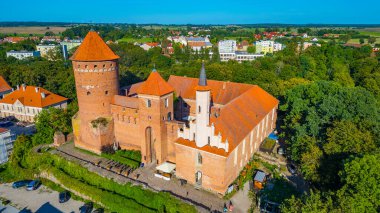 Poland.IMAGE 'deki Reszel kalesinde yaz günü.