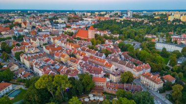 Poland.IMAGE 'de Olsztyn' in günbatımı manzarası
