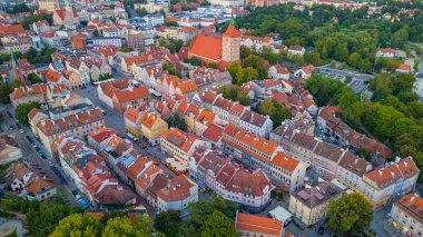 Poland.IMAGE 'de Olsztyn' in günbatımı manzarası