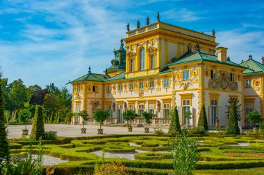 Varşova, Poland.IMAGE Wilanow Sarayı 'nda yaz günü.