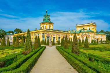 Varşova, Poland.IMAGE Wilanow Sarayı 'nda yaz günü.