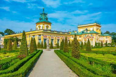 Varşova, Poland.IMAGE Wilanow Sarayı 'nda yaz günü.