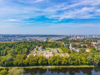 Varşova, Poland.IMAGE 'deki Wilanow Sarayı Panorama Manzarası