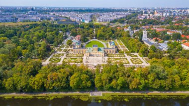 Varşova, Poland.IMAGE 'deki Wilanow Sarayı Panorama Manzarası