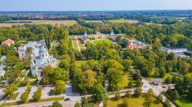 Varşova, Poland.IMAGE 'deki Wilanow Sarayı Panorama Manzarası