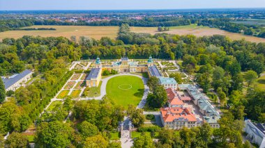 Varşova, Poland.IMAGE 'deki Wilanow Sarayı Panorama Manzarası