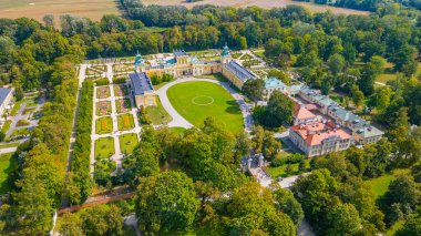 Varşova, Poland.IMAGE 'deki Wilanow Sarayı Panorama Manzarası